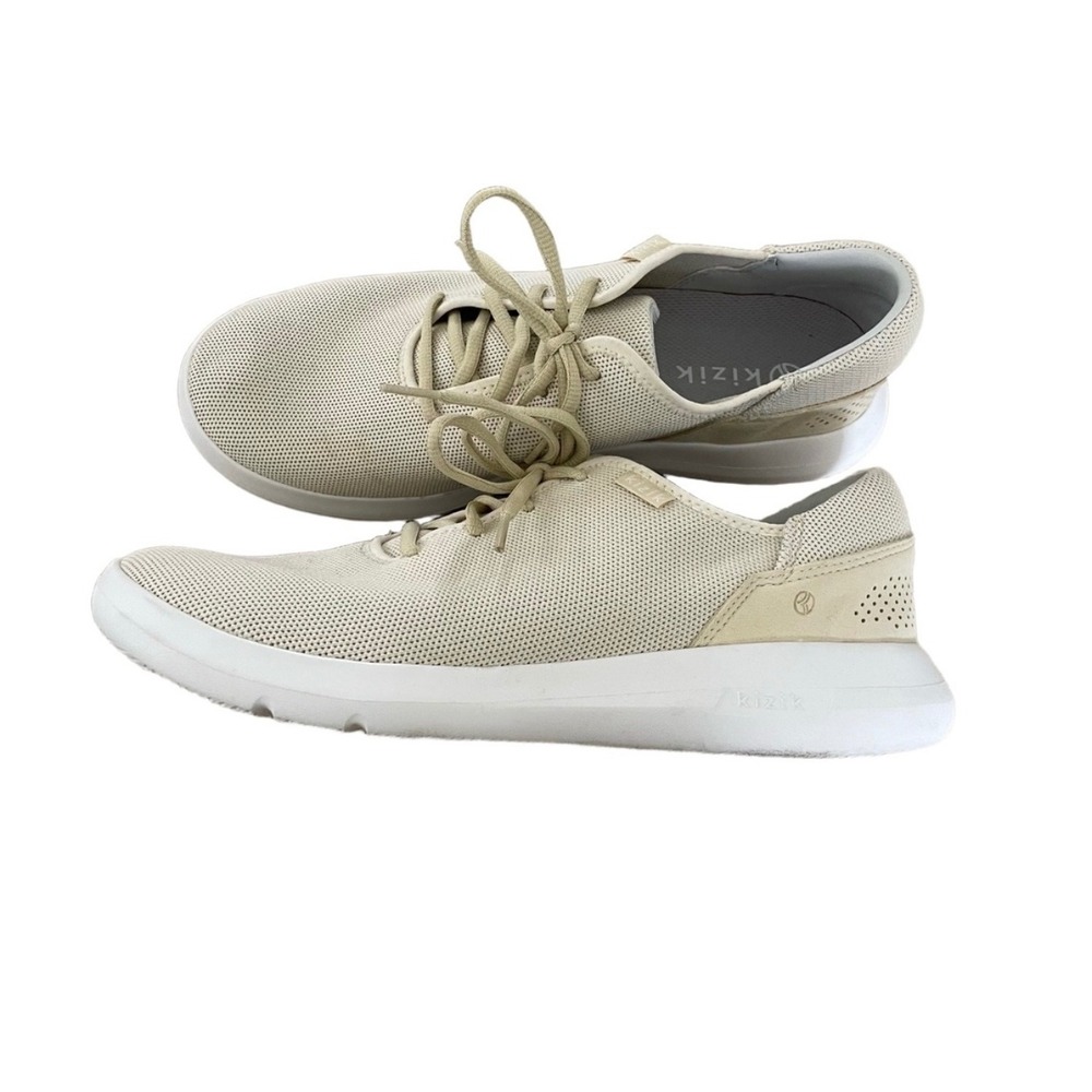 Kizik Women's Beige Mesh Lace Up Sneakers Shoes Size 10.5 M 12 W‎